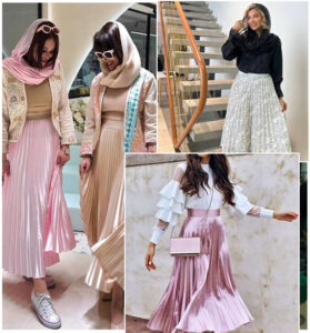 ایده‌های جدید طراحی دامن پلیسه با پارچه پلیسه