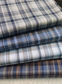 پارچه تترون چهارخانه 