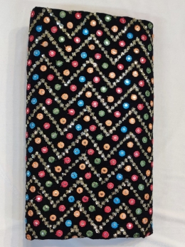 پارچه مخمل سوزندوزی زیکزاک پولک دوزی