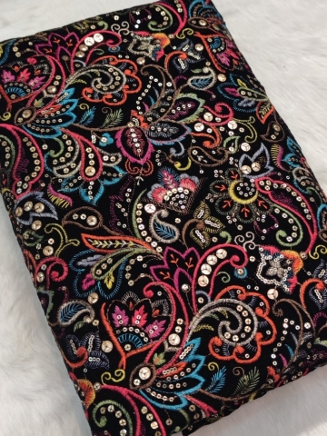پارچه مخمل سوزندوزی سنتی الوان