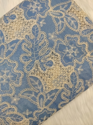 پارچه جین قلاب بافی